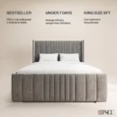 Manhattan Bed Frame Wood Line was the best seller in 2025 and Q1 2026 and is delivered within seven days on average. The most popular size is the king size.
