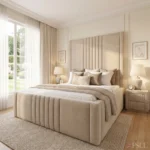 2026 Las Vegas Luxury High Headboard Bed Frame (2-Piece Headboard)