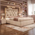 2026 Golden Pyramid Bed with Optional Ottoman Storage