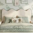 PSCL Little Castle Upholstered Kids Bed Frame with Built-in Safety Sides3